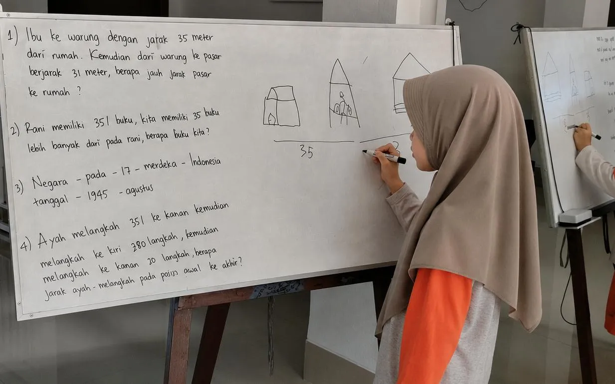Sesi bimbingan mata pelajaran bersama tutor Libertu.